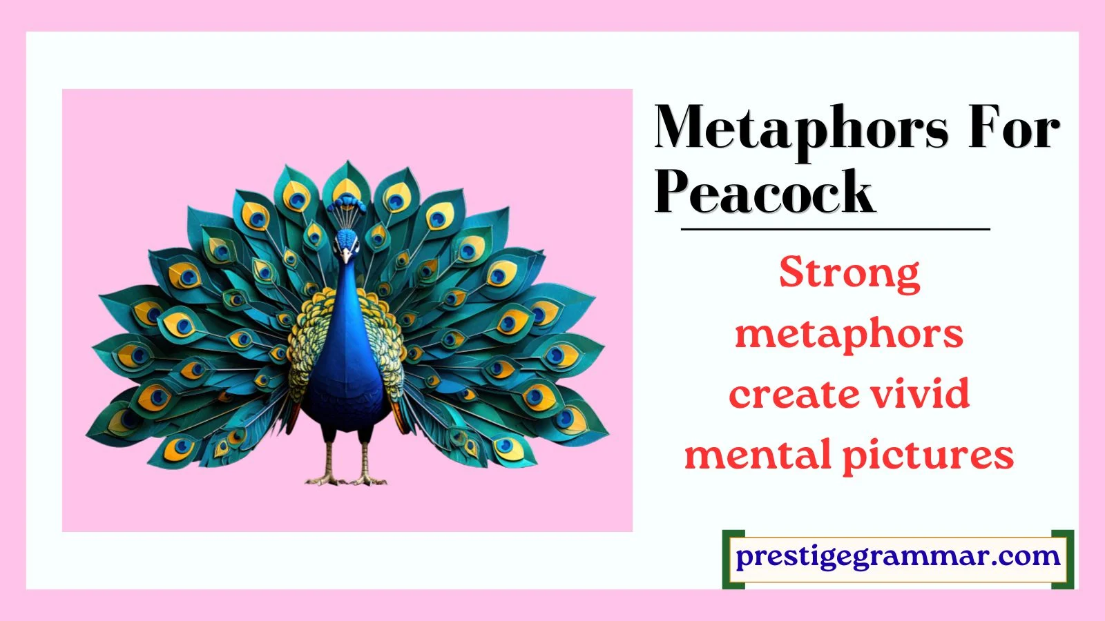 metaphors for peacock