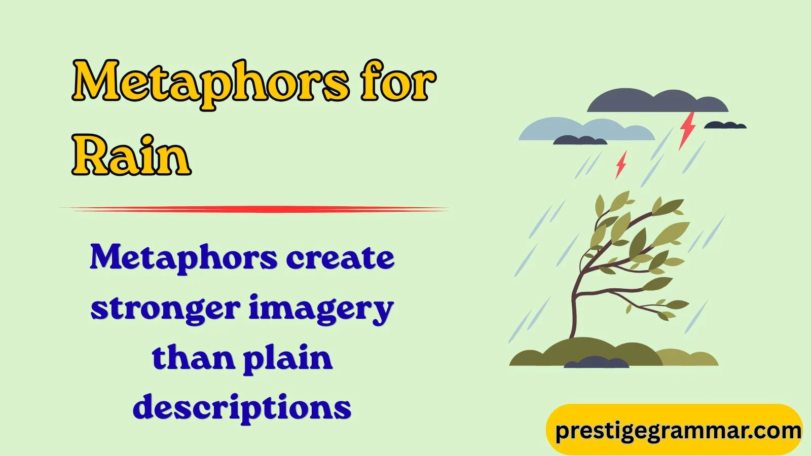 metaphors for rain