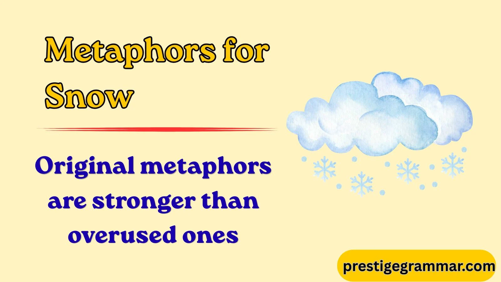 metaphors for snow