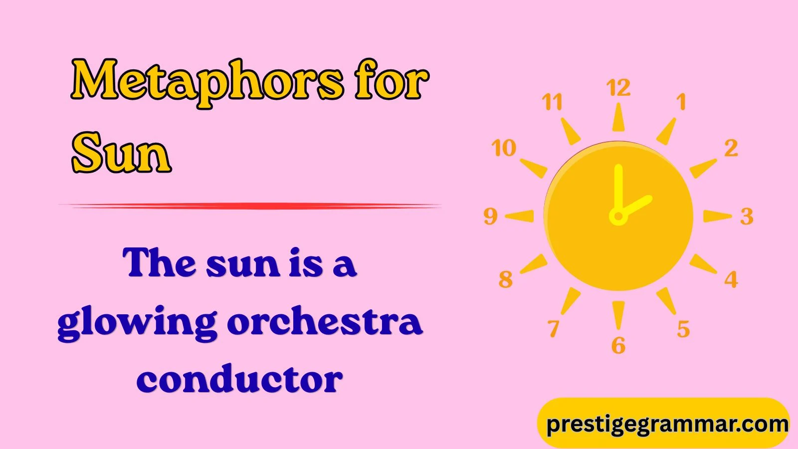 metaphors for sun
