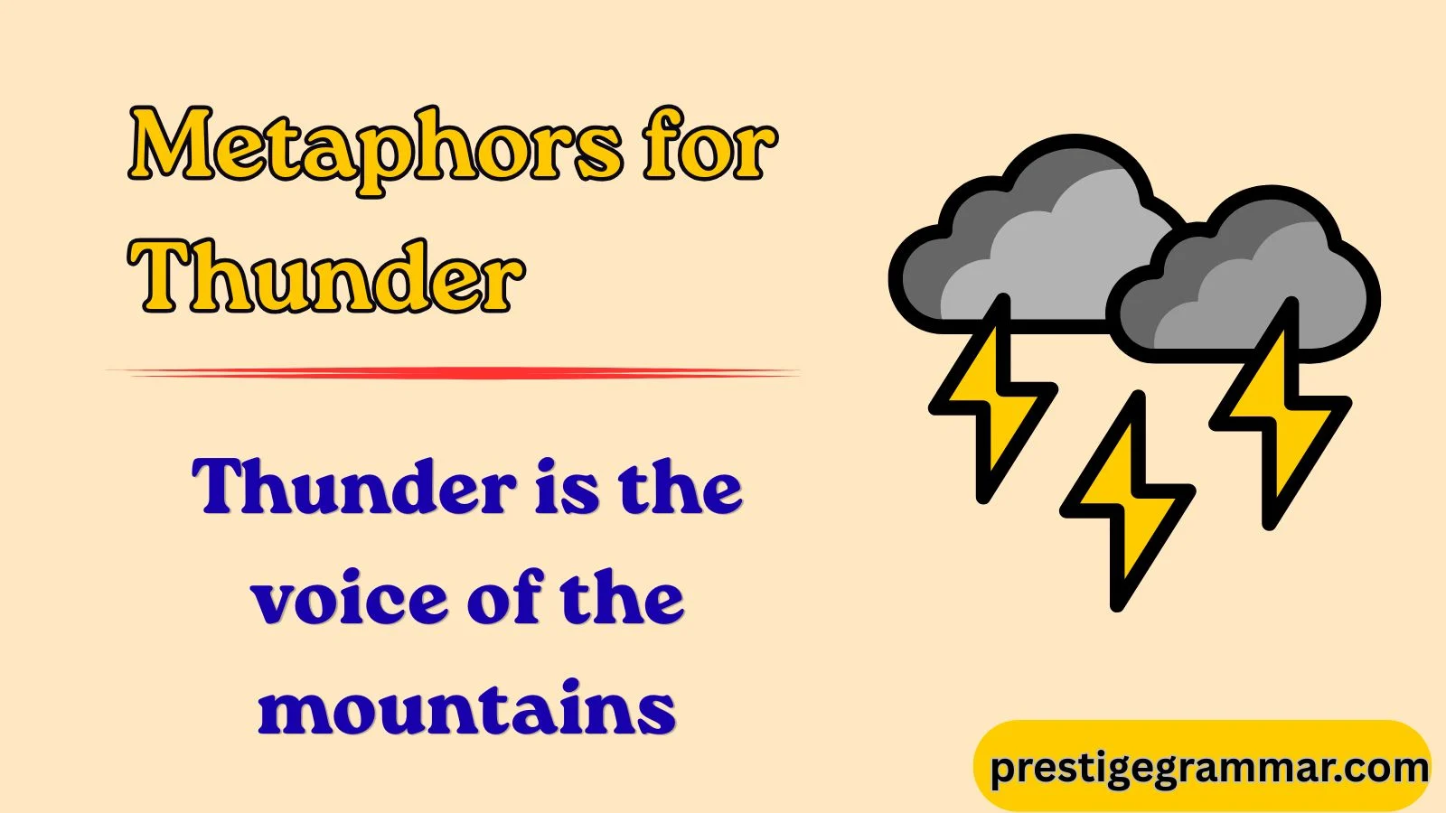 metaphors for thunder