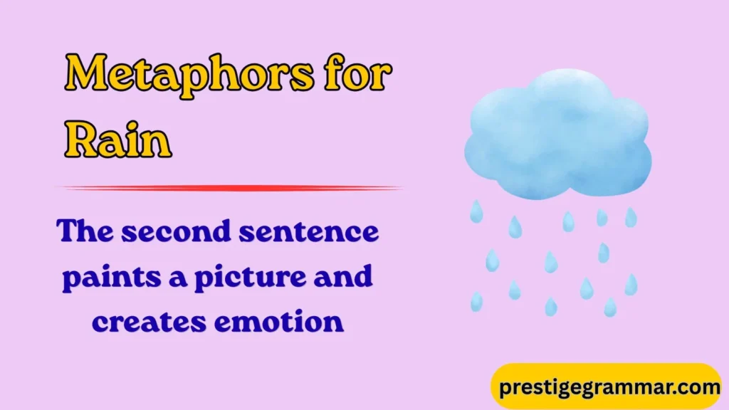 What Are Metaphors for Rain